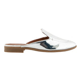 Aerosoles Womens Wilda Mule Slip On Faux Leather WILDA Silver Mirror Gray 8.5M