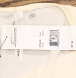 Ny Collection Wide Cuff Jersey Knit Embellished BlouseTop Pristine Off White XL