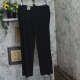 Alfani Womens Knit Stretch Pull On Wear to Work Wide Leg Pants Black 2X