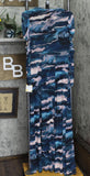Anne Klein Women's Printed Puff-Sleeve Maxi Dress 10856417 Blue Ocean Multi S