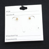 Leaf Floral Petal Rhinestone Faux Pearl Drop Earrings Gold / Off White 1.5"