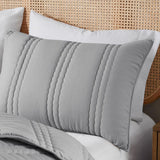 Urban Habitat Quilt Set Crinkled Channel Quilting Coverlet Set UH13-2523