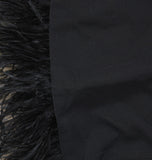 Sam Edelman Womens Strapless Bandeau Neck Feather Trim Jumpsuit Black 8