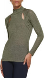 DKNY Women's Basic Essential Long Sleeve Knit Top UH2TG159