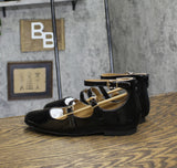 Sun + Stone Womens Cecillee Triple Strap Mary Jane Flats Black Patent 8M