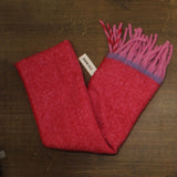 Steve Madden Two-Tone Lofty Scarf Fuzzy Oversized SMA-5223 Bright Pink Multi