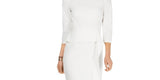 Vince Camuto Women's Angled Ruffle Sheath Dress VC9M9272 White 14P