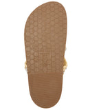 Arezzo Womens Mila Slip-On Flatform Sandals Natural Brown 7.5M