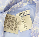 Kasper Funnel Neck Topper 3/4 Sleeve Open Front Jacket California Sky Blue 12