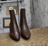 French Connection Womens Alex Kitten Heel Bootie FC-ALEX-S Chocolate Brown 6M