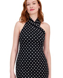 Rachel By Rachel Roy Harland Printed Halter Polka Dot Dress Black / White S