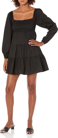 Bb Dakota Womens Daniella Babydoll Casual Dress Black S