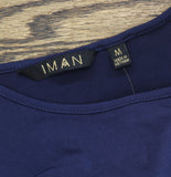 IMAN Womens Stretch Knit Tank Top Blue M