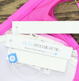 Bleu By Rod Beattie Womens Key Item Shirred Bikini Top Swim Dahlia Pink 34D