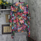 Lauren Ralph Lauren Printed Tunic Cover Up Woven Jungle Paradise Pink Multi S/M