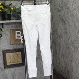 INC International Concepts Mid-Rise Denim Ripped Distressed Skinny Jeans White 8