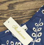 Shoshanna Embroidered Chambray Cover-Up Maxi Dress Chambray Blue / White M