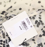 Calvin Klein Womens Sleeveless Abstract Chiffon Midi Dress Light Gray Multi S