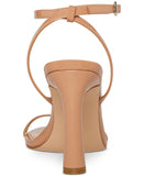 Madden Girl Womens Tasha Two-Piece Heels Sandals TASH01J1 Fawn Patent Brown 9M