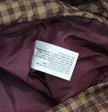 Wild Fable Bow Puffer Gingham Jacket 94658830 Brown Check M