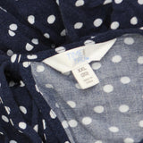 Time and Tru Ruffle Sleeve Tie Back Unlined Jumpsuit Blue / White Polka Dot XXL