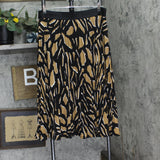 DKNY Womens Pull-On Printed Midi Skirt P43GVOKI Abstract Geo Truffle XL