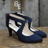Lifestride Womens Giovanna 2 Pumps Heels Shoes G0661S1 Lux Navy Blue 9M