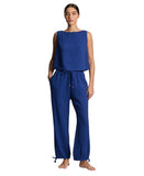 Lauren Ralph Lauren Womens Top Woven Cover Up Swim 20617192 Blue Saturn S