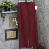 A New Day Womens High Rise Elastic Waist Sandwash Pull-on Pants Maroon Red M