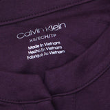 Calvin Klein Womens 3/4 Top with Button Detail M1VH0041-500 Aubergine Purple XS