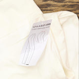 Nina Leonard Womens Pull-On Scallop-Hem Cropped Pant 660168 Ivory Off White S