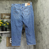 Levi's Wedgie Straight Leg Jeans with Button Fly Love in the Mist Blue 20W