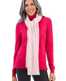 Style & Co. Womens Solid Cable Knit Scarf SC9542505 Blush Pink
