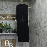 Guess Womens Sleeveless Studded Veronika Sweater Dress D4BK01Z1090 Jet Black XS