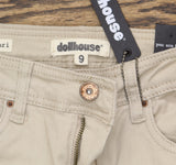 Dollhouse Juniors Ripped Colored Wash Cropped Skinny Jeans Beige Brown 9