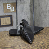 A New Day Womens London Lace Sling Back Bow Flats 94303524 Black 7.5M