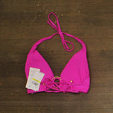 Becca Womens Monte Carlo Halter Top Bikini Swim 223157 Azalea Pink M