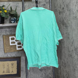 Original Use Mens Short Sleeve Polo Shirt 89621626 Turquoise Green 2XL