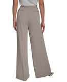 Donna Karan Wide Leg Pinstripe Suit Trousers Cobblestone Brown / Cream 8