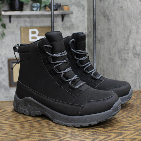 All In Motion Men's Blaise Lace-Up Winter Boots 88235850 Black 12