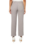 Kasper Straight Leg Pocketed Pull On Elastic Back Trouser Pants Pebble Gray L