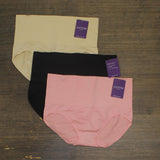 Yummie Womens Seamless Shaping Brief 3-pack Frappe / Black / Blush 1X / 2X