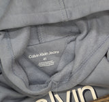 Calvin Klein Jeans Boys Toddler Pullover Hoodie Hooded Sweatshirt Blue Gray 4T