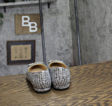 On 34th Womens Millee Embellished Bow Flats 10019810900 Silver Tweed Gray 5M