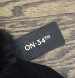 On 34th Pom-Pom Gift Boxed Rib-Knit Beanie with Rolled Cuff MO1542501 Black