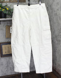 Woolrich X TGT Mid-Rise Barrel Leg Cargo Denim Jeans Pants Cream Off White 17