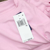 Gap Body Womens Ribbed Short-Sleeve Pajama Sleep Shirt Butterfly Pink XL