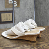 Naturalizer Womens Lenna Wedge Sandals Shoes I0693L2 White 9.5M