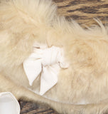 Hello Kitty Lined A-Line Sheath Dress with Removable Faux Fur Collar Off White 6