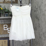 City Studios Juniors Embellished Pleated-Bodice Party Dress White 9